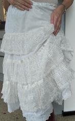 Vintage witte petticoat met kant, Wit, Ophalen of Verzenden, Accessoires, Onbekend