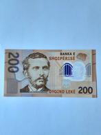 200 leke 2017 Albanië unc kk f.21.6, Ophalen of Verzenden, Overige landen