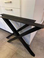 Zwart stalen tafel X-poot - 2 stuks, Ophalen, Tafelpoot, Metaal - zwart - X, 50 tot 100 cm