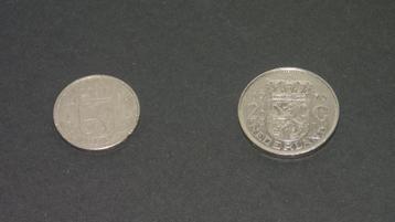 Nederlandse 1,00 gulden 1980 - 2,50 gulden Rijksdaalder 1970 beschikbaar voor biedingen