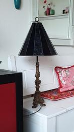 Barok stijl tafellamp patina messing voet, lees beschrijving, Ophalen of Verzenden, Zo goed als nieuw, Glas, Minder dan 50 cm