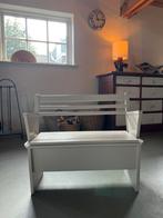 Vintage houten klepbankje, Ophalen, Gebruikt, Overige typen