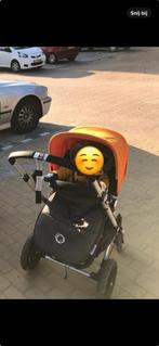 Complete Bugaboo Cameleon Oranje Rood en Roze met vliegtas, Ophalen, Gebruikt, Bugaboo, Verstelbare duwstang