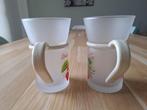 Set van 2 leuke vintage theeglazen, Glas of Glazen, Gebruikt, Ophalen of Verzenden, Glas