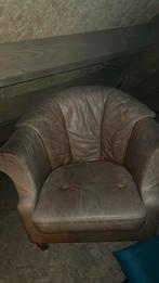 Leren fauteuil, Huis en Inrichting, Fauteuils, Ophalen, Gebruikt, Leer