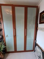 Kast met melkglazen deuren., Ophalen, 200 cm of meer, 150 tot 200 cm, Met hangruimte