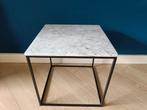 Salontafel van marmer 38x38x38 cm, Huis en Inrichting, Ophalen, Minder dan 55 cm, Vierkant, Zo goed als nieuw