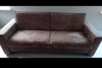 Mooie bruine bank te koop., Ophalen, Gebruikt, 75 tot 100 cm