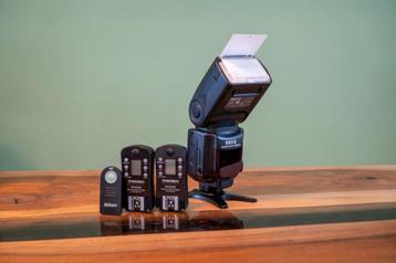 Meike Speedlight MK910 TTL met 2x Yongnuo RF605n triggers beschikbaar voor biedingen