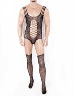 Heren zwarte body 6 / bodysuit sissy lingerie pakje sexy, Verzenden, Zwart, Nachtkleding