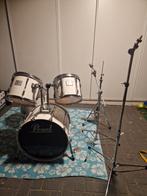 Vintage,  Pearl CZX studio drumstel,  drumkit (wit), Ophalen, Gebruikt, Pearl