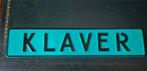 KLAVER op kentekenplaat, Huis en Inrichting, Woonaccessoires | Klokken, Ophalen, Zo goed als nieuw, Overige typen