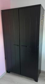 WOOOD Kledingkast zwart, Ophalen, Gebruikt, 50 tot 75 cm, 200 cm of meer