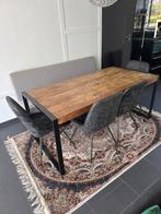 Complete Eethoek - Tafel, Bank & Stoelen, Ophalen, Gebruikt, 50 tot 100 cm, Vier personen