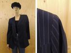 Vintage gestreepte blazer met V-hals maat 38 | 229, Kleding | Dames, Jasje, Blauw, Maat 38/40 (M), Vintage