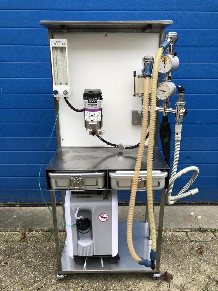 Gas anesthesie toestel verrijdbaar dierenartspraktijk DAP, Diversen, Braces, Gebruikt, Ophalen of Verzenden