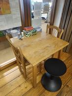 Vierkante houten tafel, Ophalen, Gebruikt, 50 tot 100 cm, Vierkant