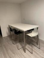 Bartafel met 6 stoelen., Huis en Inrichting, Tafels | Eettafels, Ophalen, Kunststof, ., 50 tot 100 cm