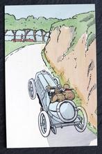 Een autotour in de oude auto, getekend, Verzamelen, Verzenden, Voor 1920, Ongelopen, Voertuig
