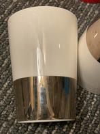 HEMA Koffiemokjes Wit Zilver - 2 stuks, Ophalen of Verzenden, Zo goed als nieuw