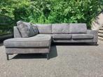 Grijze hoekbank, Huis en Inrichting, Banken | Bankstellen, Ophalen, Gebruikt, Hoekbank, 75 tot 100 cm