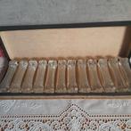 12 Antieke kristallen messenleggers in origineel doosje NR 1, Antiek en Kunst, Ophalen of Verzenden