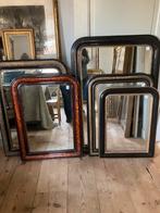 Antieke franse zwarte spiegels allen in prachtige konditie!, Ophalen, Rechthoekig, Minder dan 50 cm