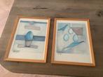 2 zeefdrukken Patty Harpenau ingelijst, gesigneerd gedateerd, Antiek en Kunst, Kunst | Litho's en Zeefdrukken, Ophalen of Verzenden