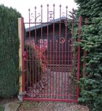 Mooie stalen sierpoort ong. 120 x 200, Tuin en Terras, Ophalen, Zo goed als nieuw, IJzer, Sierhekwerk