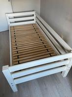 Wit houten bed 90x200, Ophalen, Gebruikt, 90 cm, Eenpersoons