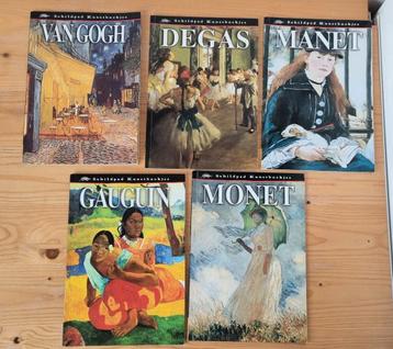 5 x kunstboek beeldende kunst/Schildpad kunstboekjes beschikbaar voor biedingen
