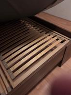Gratis bed met elektrische lattenbodem, Ophalen, Bruin, Tweepersoons, 200 cm