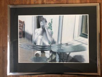 Victor Honig van de Bossche  acrylpotloodtekening beschikbaar voor biedingen