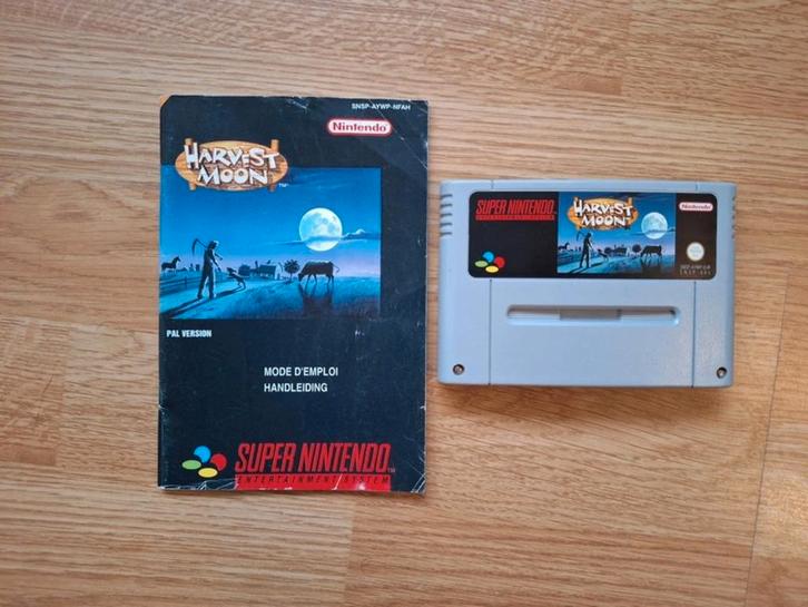 Harvest Moon met handleiding voor de Super Nintendo (SNES), Spelcomputers en Games, Games | Nintendo Super NES, Zo goed als nieuw
