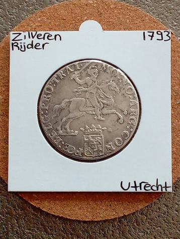 Zilveren Rijder / Ducaton Utrecht 1793 Medaille Slag  beschikbaar voor biedingen