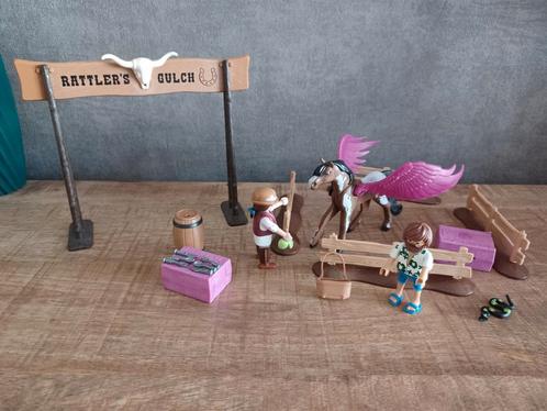 41. Playmobil filmset met pegasus, Kinderen en Baby's, Speelgoed | Playmobil, Zo goed als nieuw, Complete set, Ophalen of Verzenden