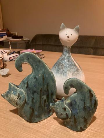 Set van 3 Kattenbeeldjes beschikbaar voor biedingen
