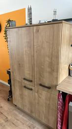Buffetkast keuken met apothekerskast, Ophalen, Gebruikt, 100 tot 150 cm, Eikenhout