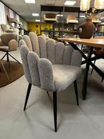 Boucle stoel - eetkamerstoel boucle - flower stoel grijs, Nieuw, Ophalen of Verzenden, Eén, Stof