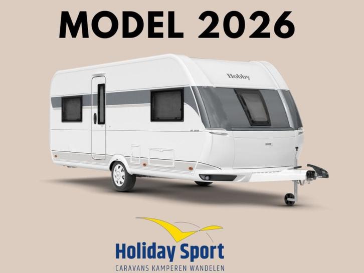 Hobby De Luxe 515 UHL, Caravans en Kamperen, Caravans, Bedrijf, tot en met 6, 1250 - 1500 kg, Rondzit, Hobby, 2 aparte bedden