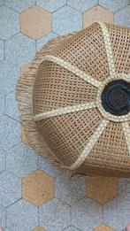 Franse Retro Vintage Rotan hanglamp kap met franje, Huis en Inrichting, Lampen | Hanglampen, Ophalen of Verzenden