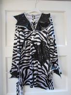 Glitter/Zilver/Zebraprint Jurk met Krulpruik Maat 164, Ophalen of Verzenden, Gebruikt, 158 t/m 164, Meisje