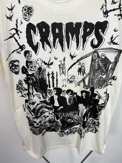 Origineel gezeefdrukt Cramps Bruce Elliott- punk shirt 1980, Verzamelen, Kleding en Patronen, Gebruikt, Shirt, Ophalen of Verzenden