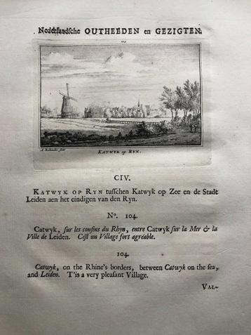 104 / Katwijk aan Rijn Kopergravure 1732 beschikbaar voor biedingen