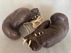 Vintage leren bokshandschoenen – authentiek & stijlvol, Sport en Fitness, Verzenden, Gebruikt, Bokshandschoenen