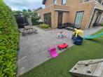 60x60 antraciet tegels, Tuin en Terras, Tegels en Klinkers, Gebruikt, Ophalen of Verzenden, 10 m² of meer, Beton