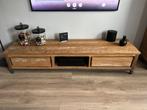 TV meubel Teakhout 180 cm, Huis en Inrichting, Kasten | Televisiemeubels, Ophalen, 150 tot 200 cm, Teakhout, Zo goed als nieuw