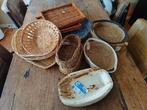 27 Mandjes: Rotan & Palmblad - Diverse Vormen, Huis en Inrichting, Ophalen, Gebruikt, Mand, Riet
