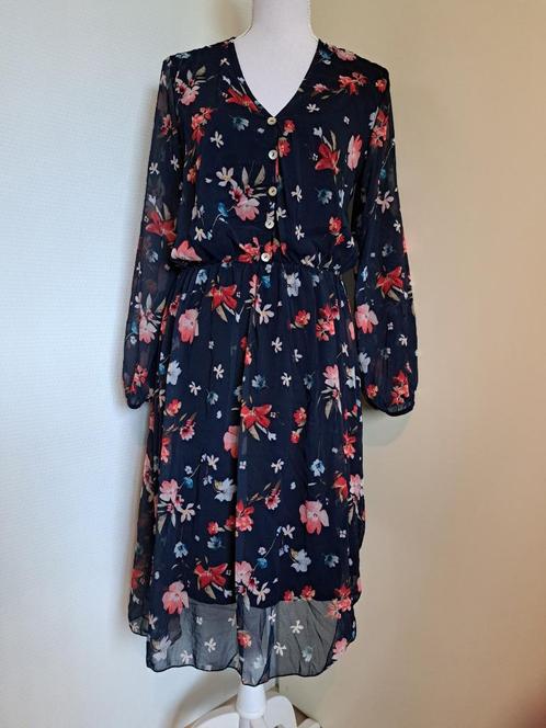 Blauw bloem jurk Bellambia, Kleding | Dames, Jurken, Nieuw, Maat 38/40 (M), Blauw, Onder de knie, Ophalen of Verzenden