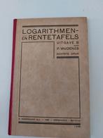 Logarithmen en rentetafels P. Wijdenes 1931, Antiek en Kunst, Ophalen of Verzenden, P.Wijdenes